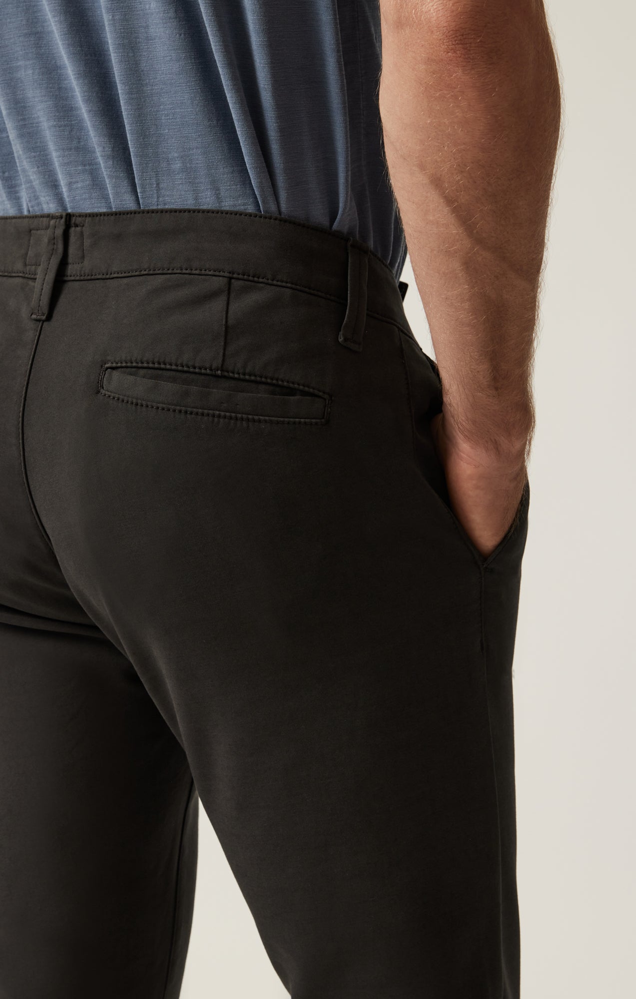 34 Heritage Men's Verona Straight Leg Chino Pants in Dark Grey High Flyer