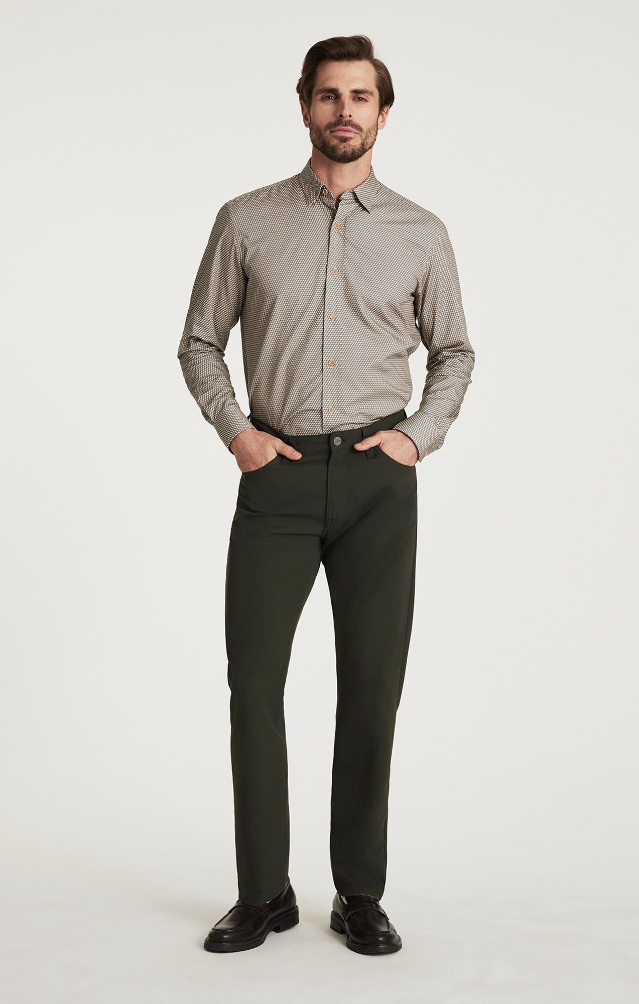 Courage Straight Commuter Pants in Peat Luxe