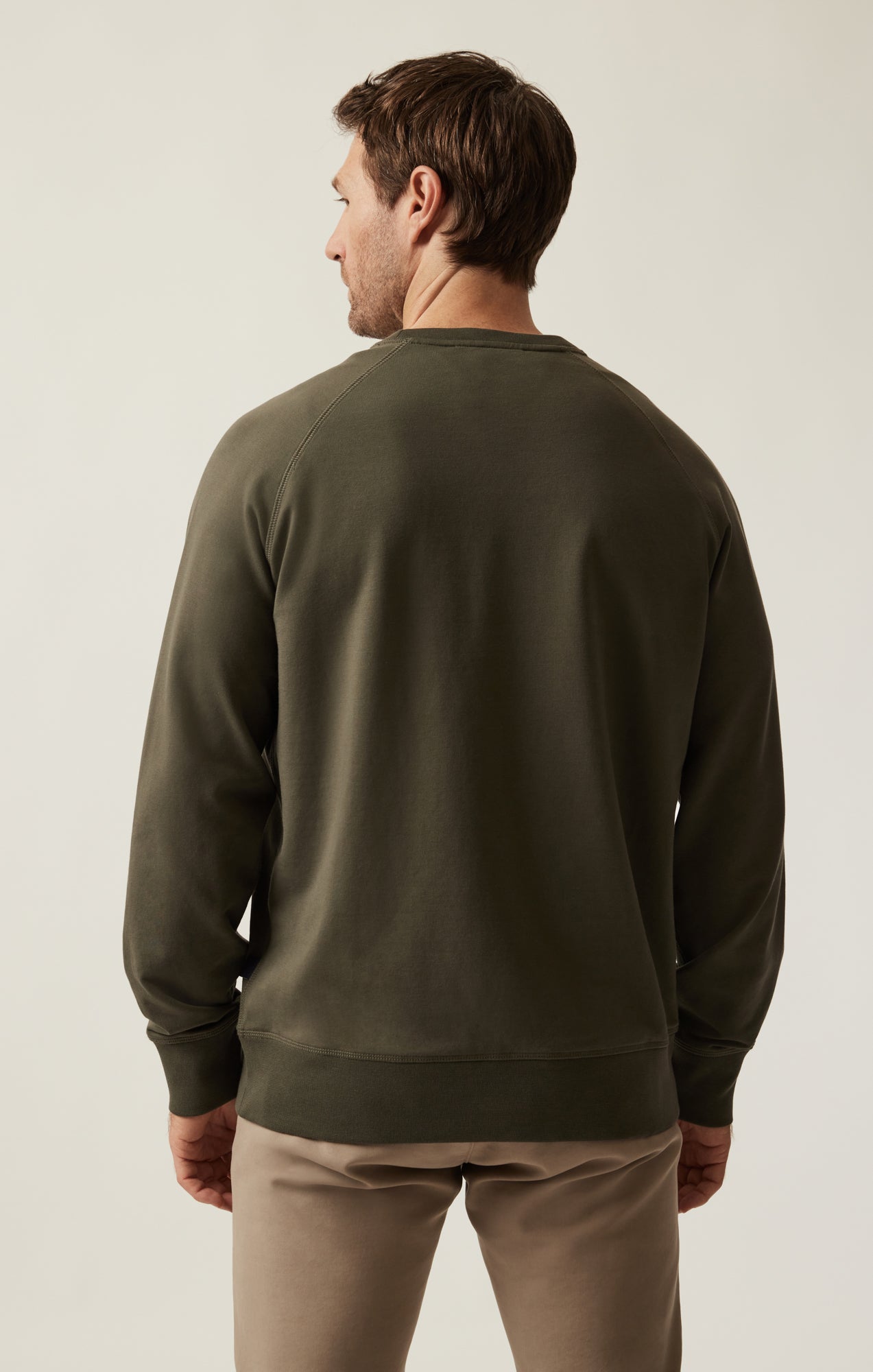 34 Heritage Men's French Terry Crew Sweatshirt In Pimento Olive