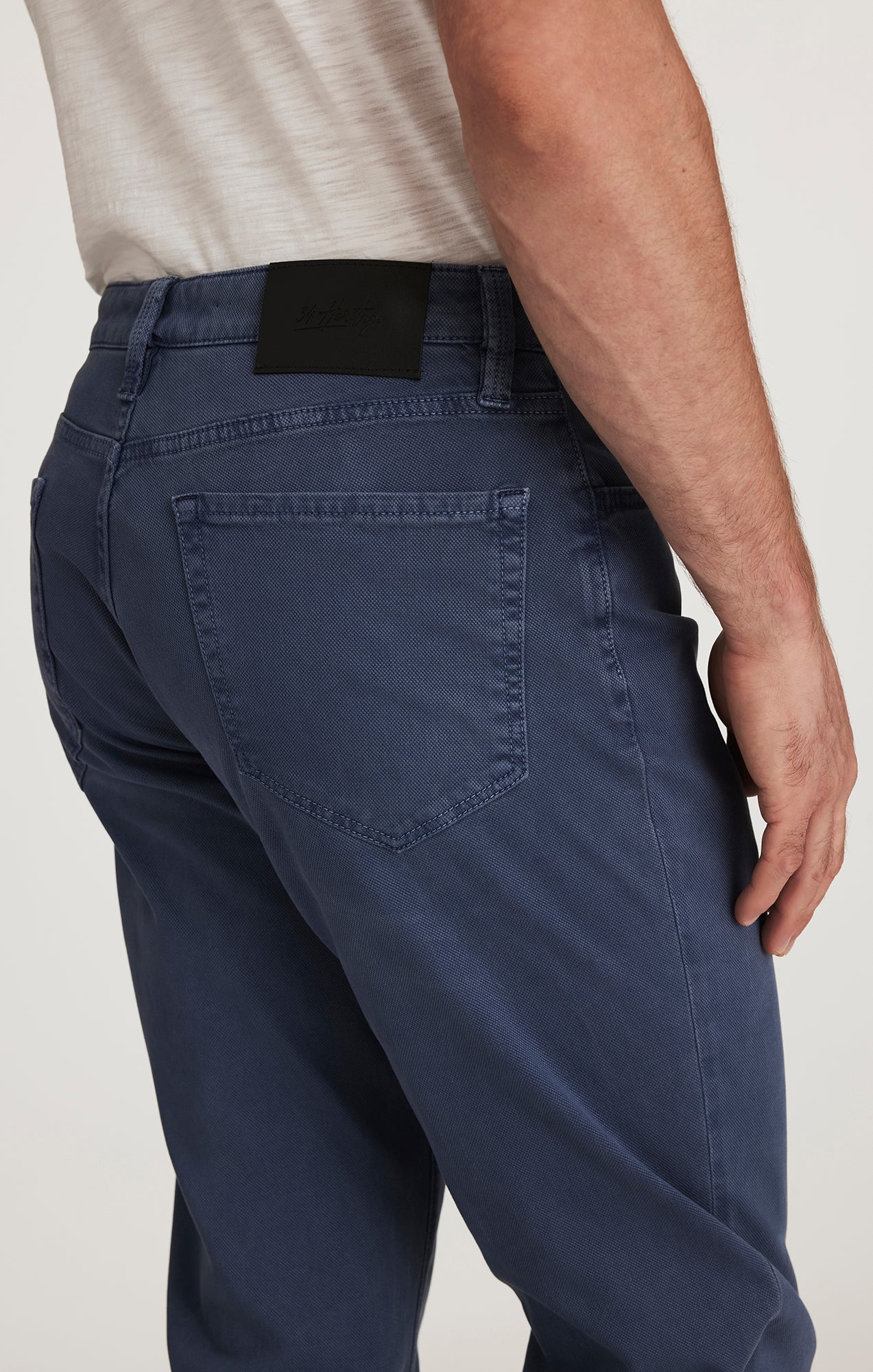 Charisma Relaxed Straight Pants in Blue Honeycomb