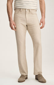 Charisma Relaxed Straight Pants In Wheat Cross Twill