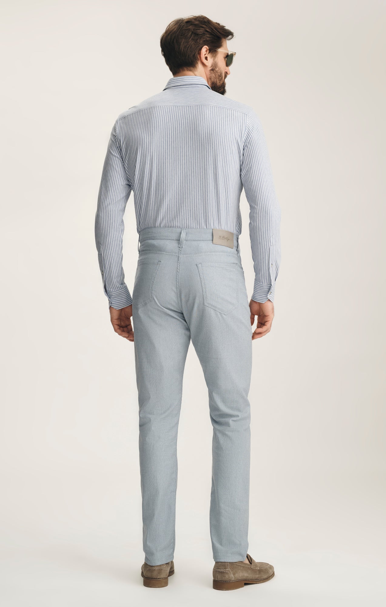 Courage Straight Leg Pants In Blue Honeycomb