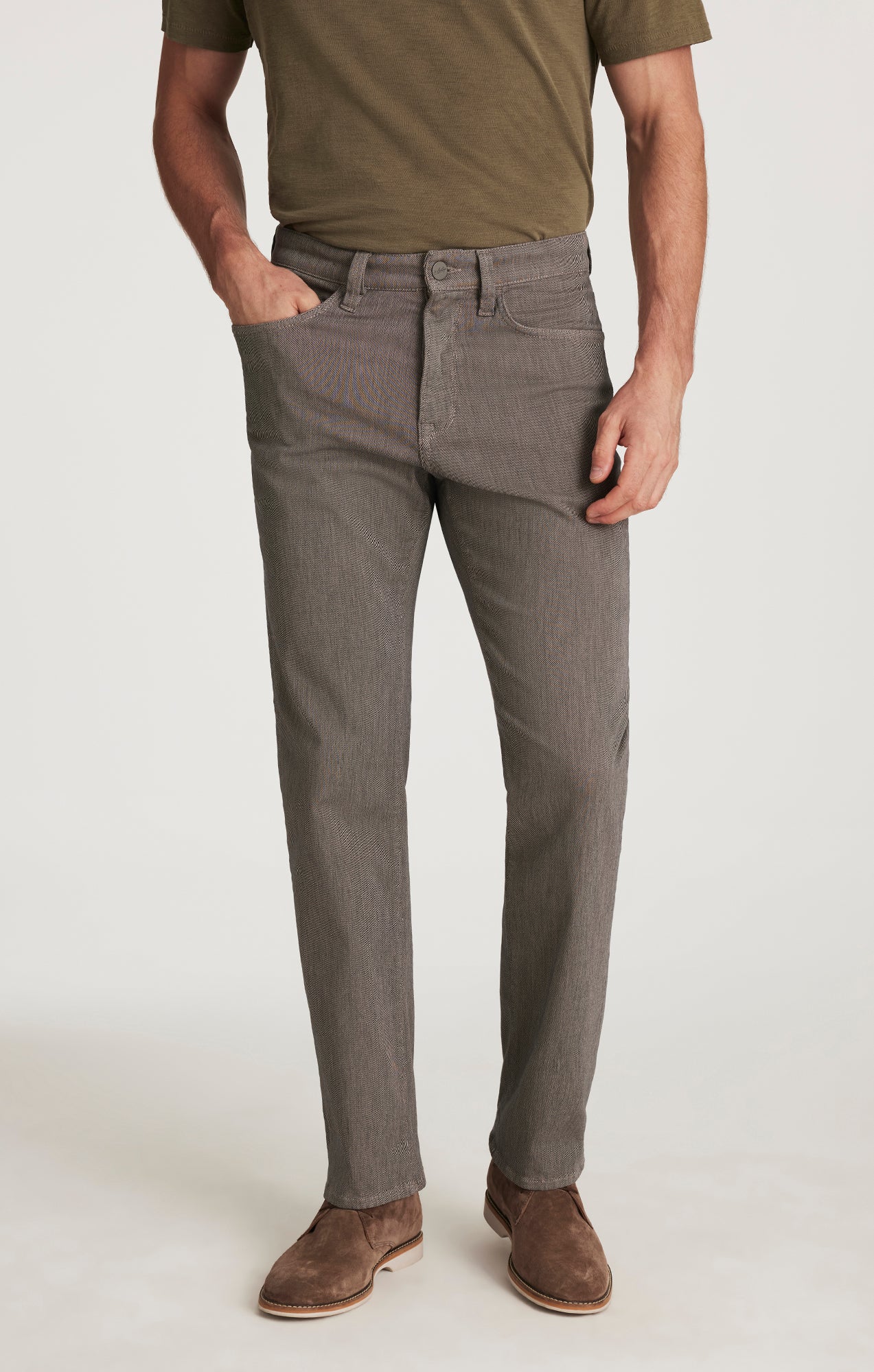 Charisma Relaxed Straight Pants in Dove Grey Diagonal