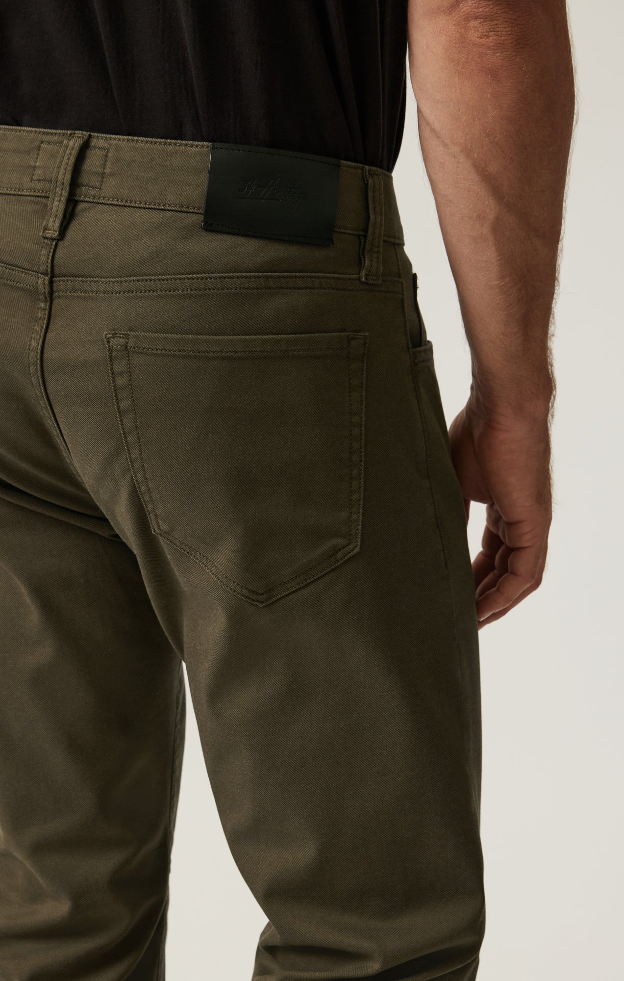 34 Heritage Men's Courage Straight Leg Pants in Dusky Green Coolmax