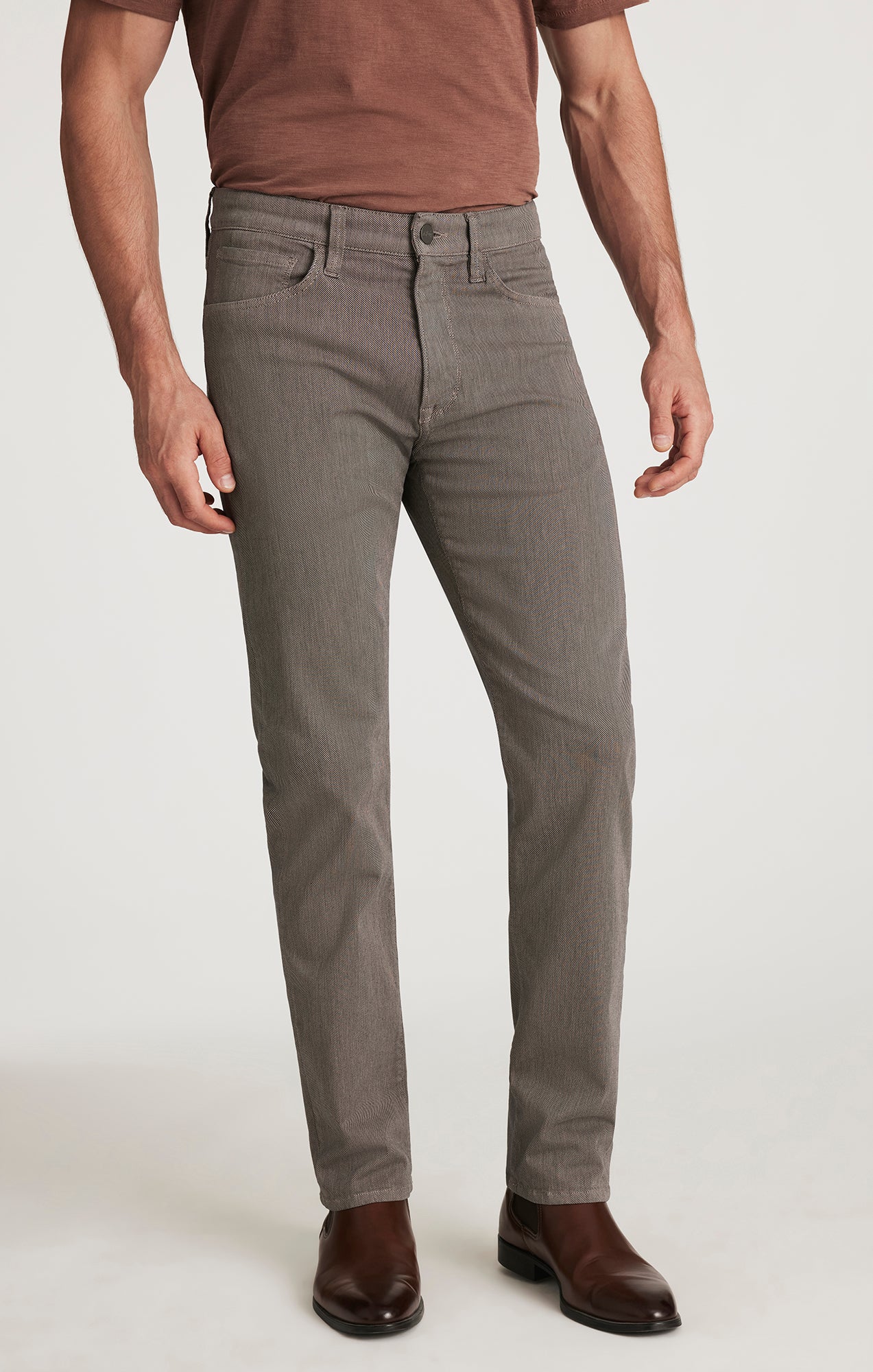 Courage Straight Leg Pants in Dove Grey Diagonal