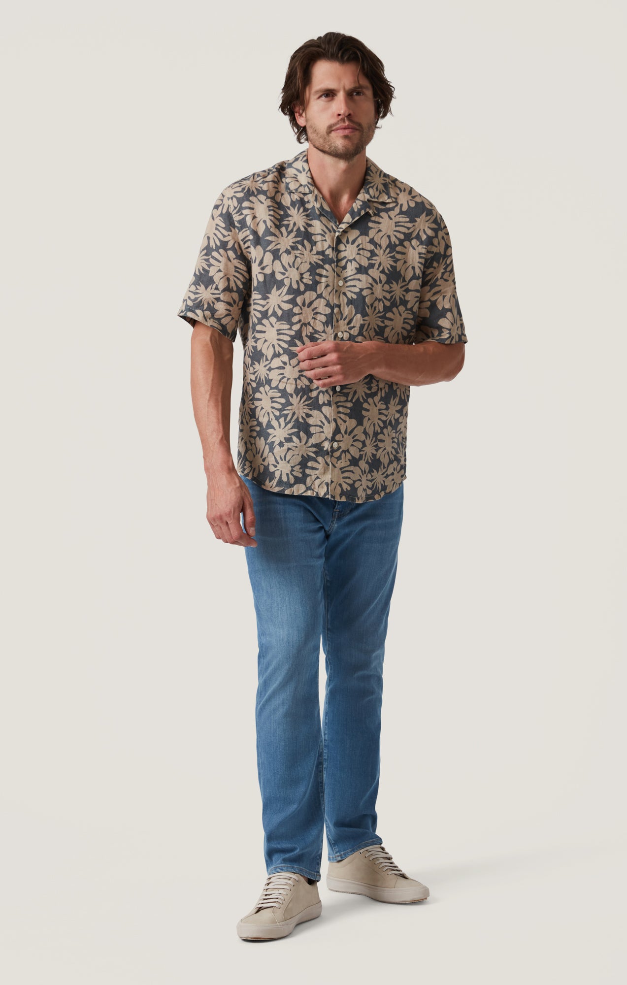 Bloom Linen Short Sleeve Shirt in Twine