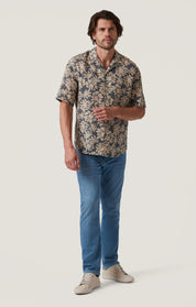 Bloom Linen Short Sleeve Shirt in Twine