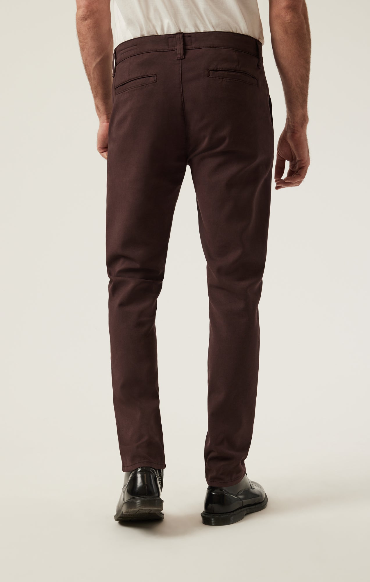 34 Heritage Men's Verona Straight Leg Chino Pants in Burgundy High Flyer
