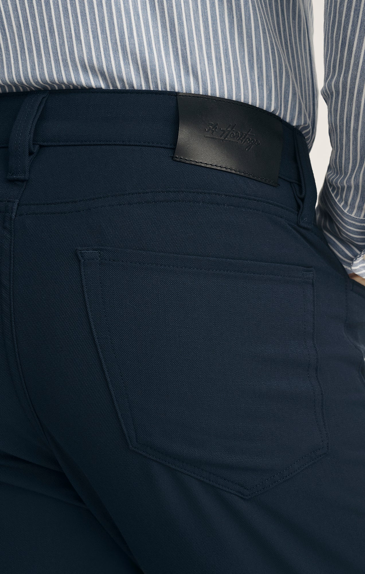 Charisma Relaxed Straight Pants In Deep Ocean Cross Twill