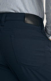 Charisma Relaxed Straight Pants In Deep Ocean Cross Twill