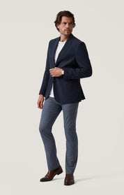 Matteo Seersucker Blazer in Navy