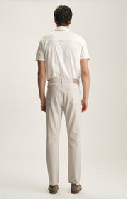 Courage Straight Leg Pants In Stone Seersucker