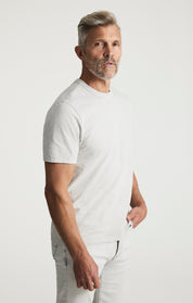 Slub Crew Neck T-shirt In Glacier Grey