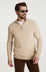 Cashmere Quarter Zip Sweater In Beige