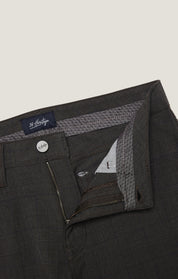 Courage Straight Leg Pants in Brown Elite Check