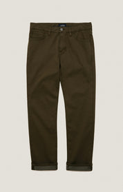 Charisma Relaxed Straight Pants in Dusky Green Coolmax