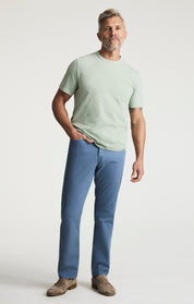 Slub Crew Neck T-Shirt In Iceberg Green