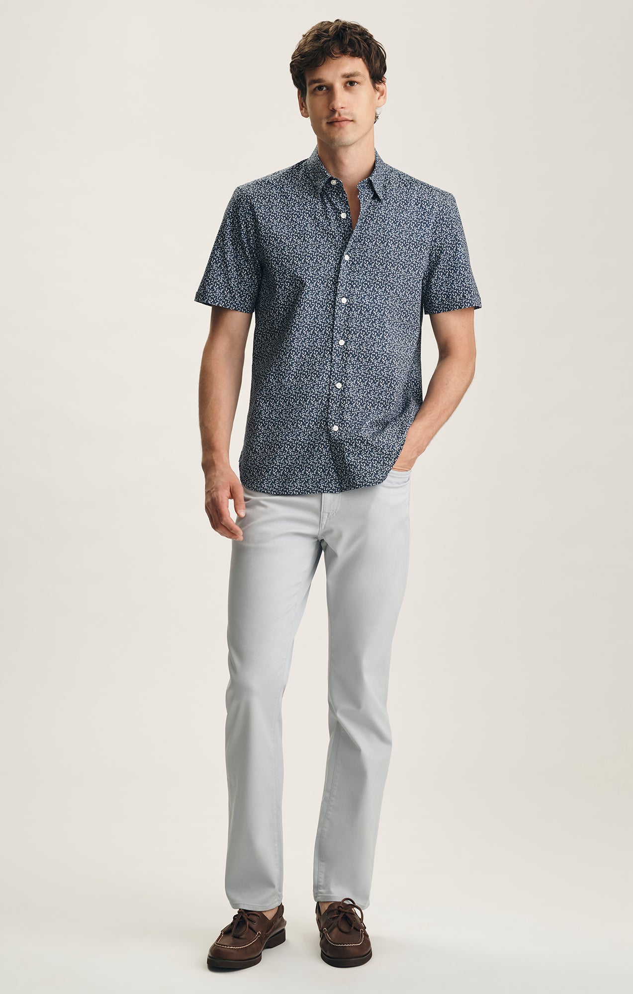 Charisma Relaxed Straight Pants In Mist Coolmax