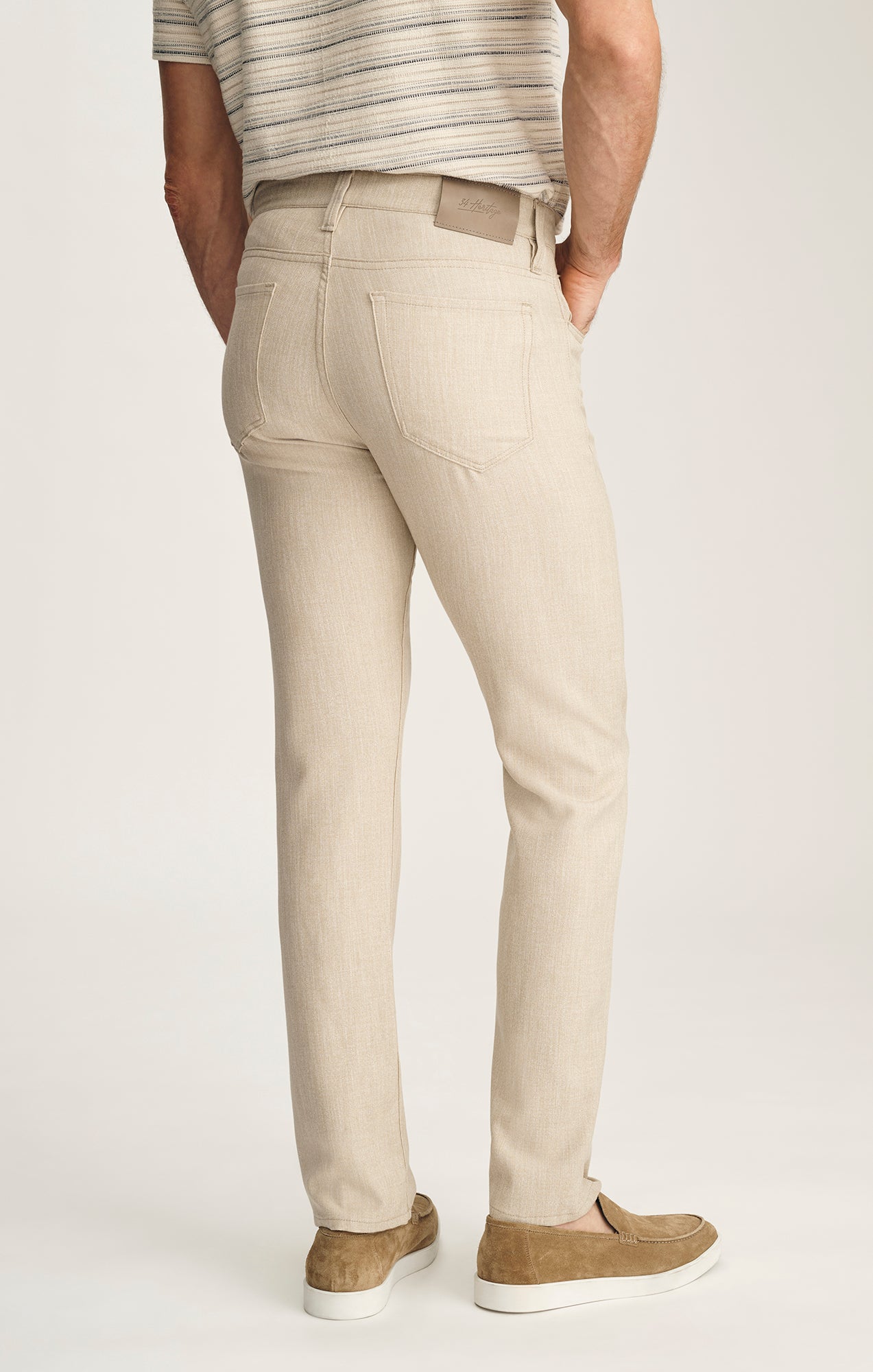 Courage Straight Leg Pants In Wheat Cross Twill