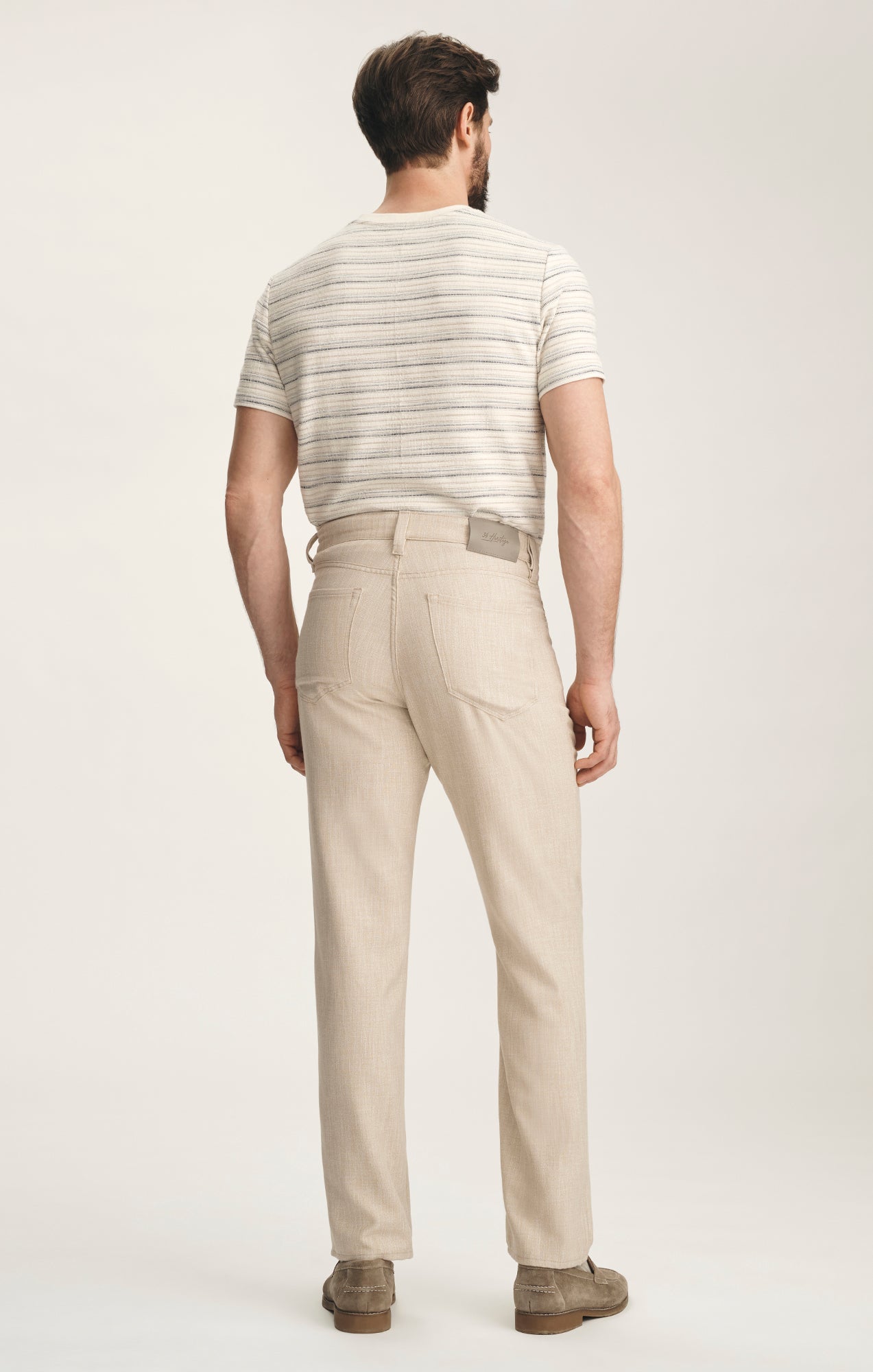 Charisma Relaxed Straight Pants In Wheat Cross Twill