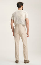 Charisma Relaxed Straight Pants In Wheat Cross Twill