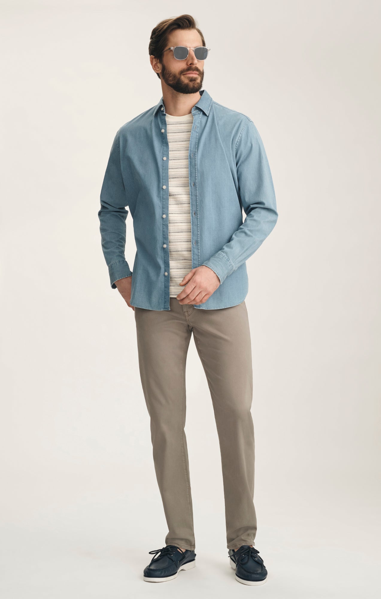 Courage Straight Leg Pants In Driftwood Twill