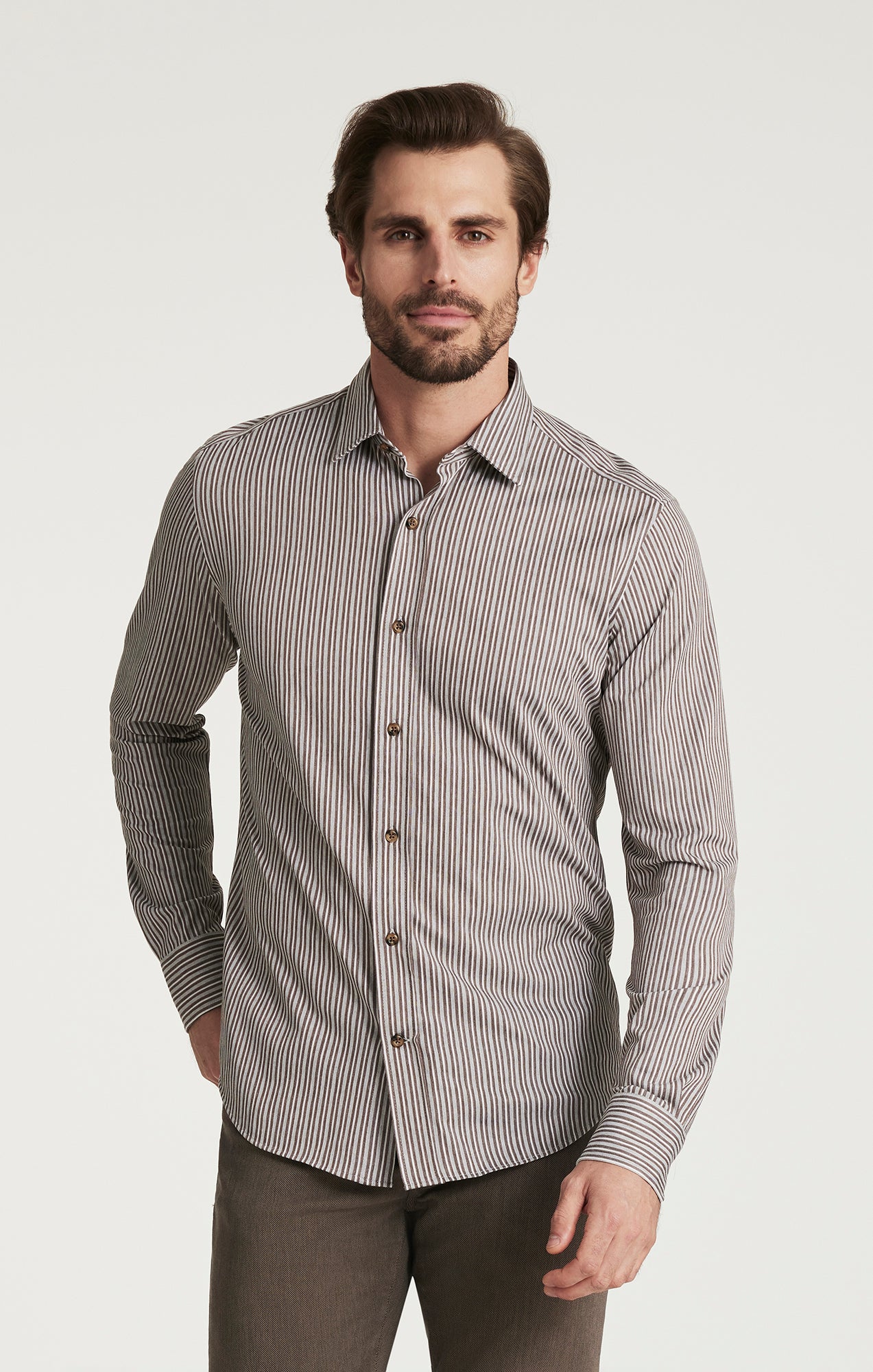 Striped Shirt in Brown