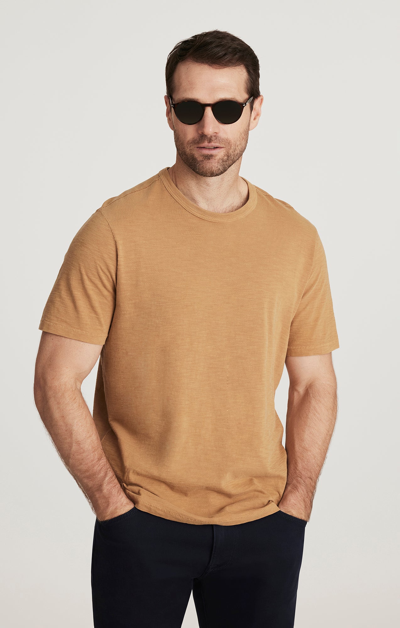 Slub Crew Neck T-Shirt in Wood Thrush