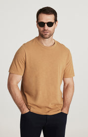 Slub Crew Neck T-Shirt in Wood Thrush