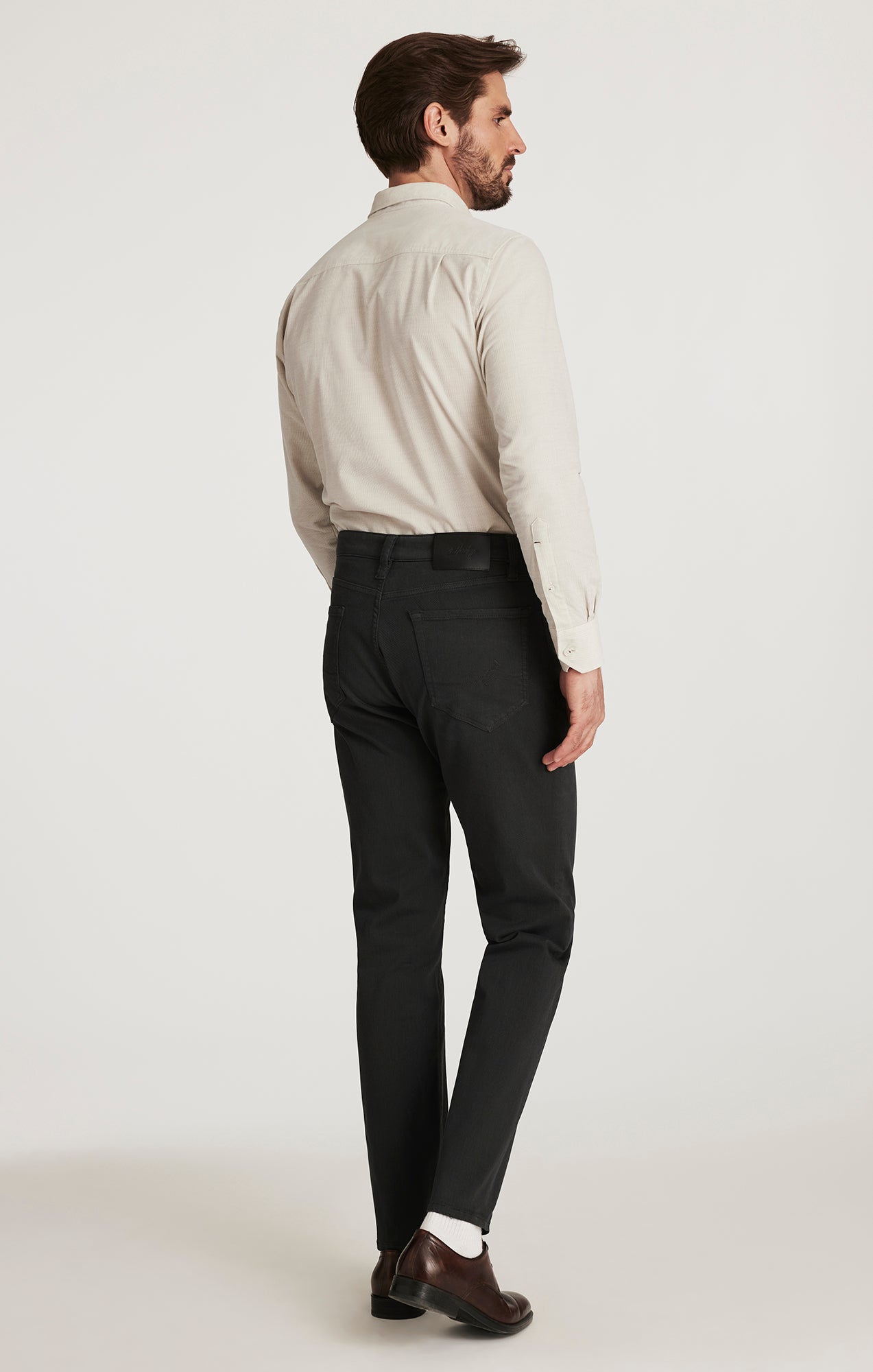 Charisma Relaxed Straight Pants in Charcoal Diagonal