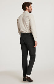 Charisma Relaxed Straight Pants in Charcoal Diagonal