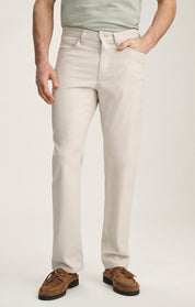 Charisma Relaxed Straight Pants In Oat Honeycomb