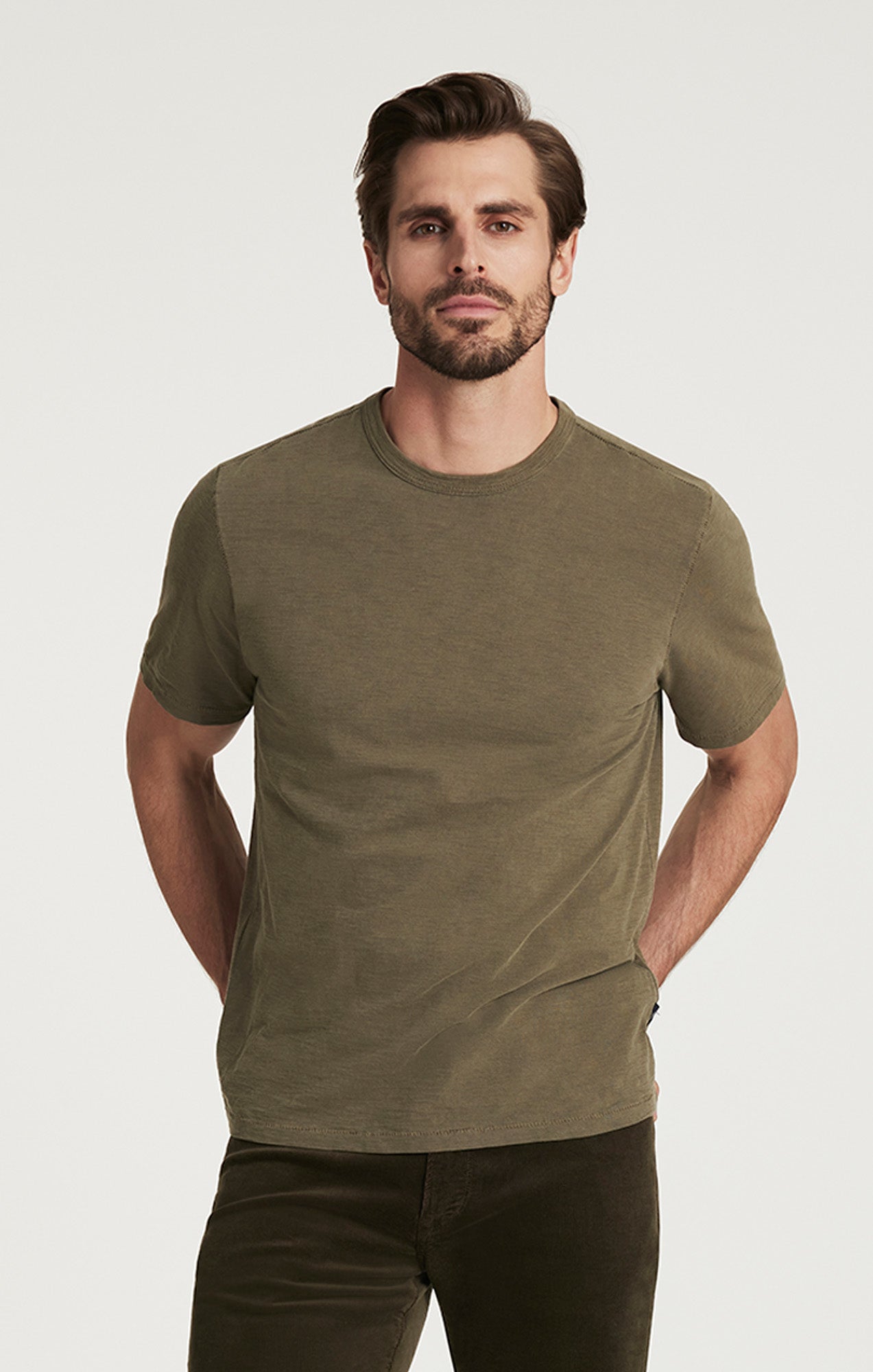 Slub Crew Neck T-Shirt in Kalamata