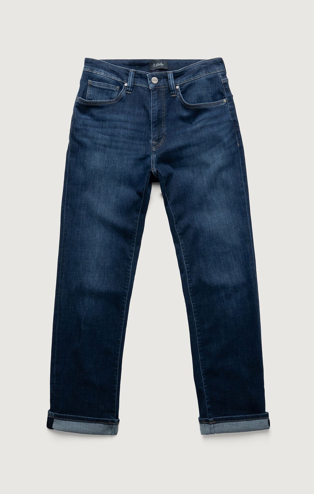 Courage Straight Leg Jeans in Indigo Brushed Organic Ultra