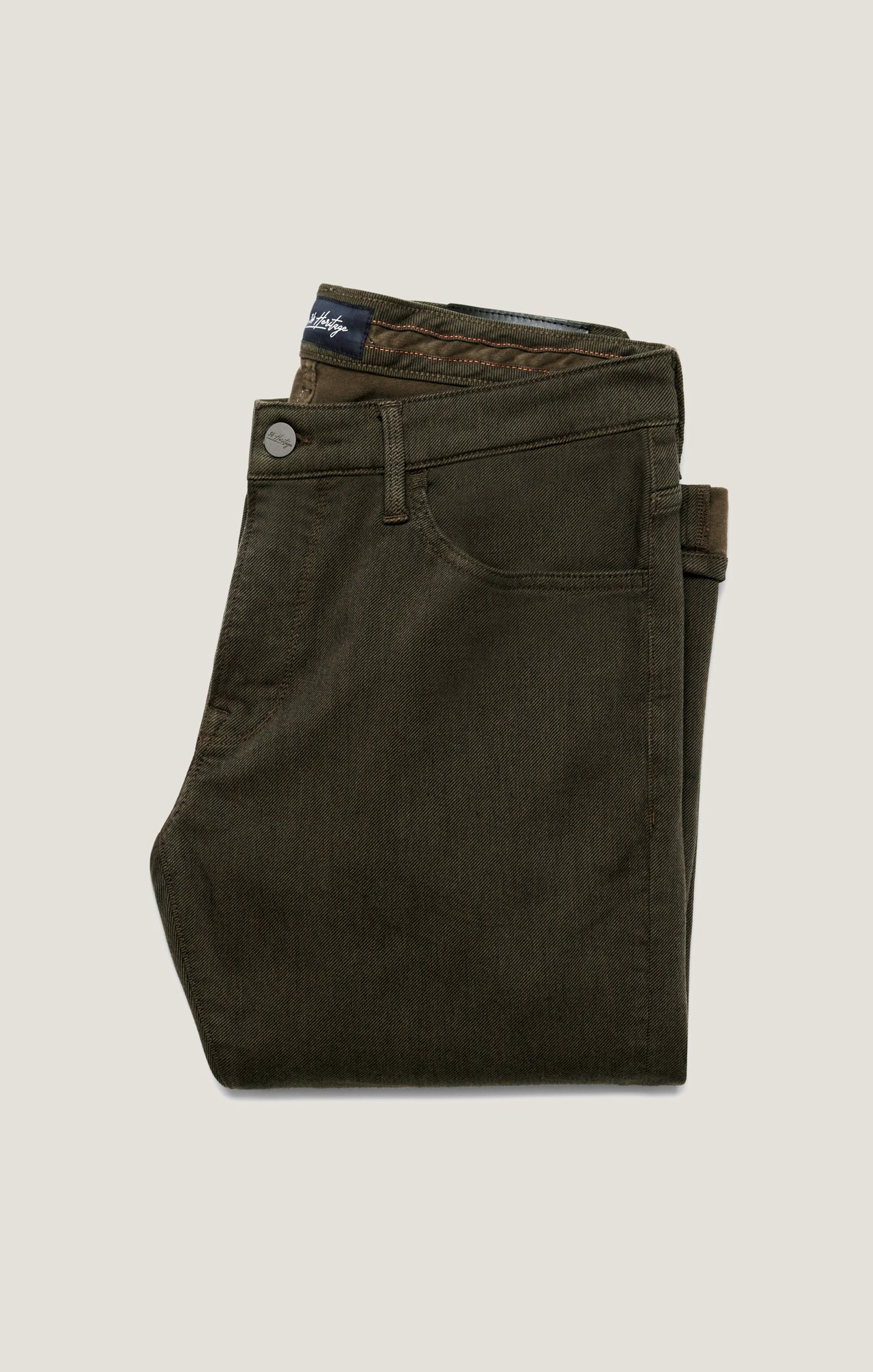 Charisma Relaxed Straight Pants in Rifle Green Diagonal