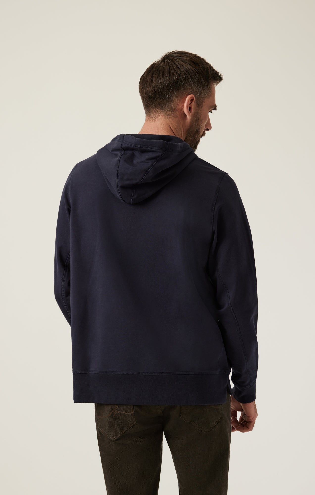 French Terry Hoodie In Navy