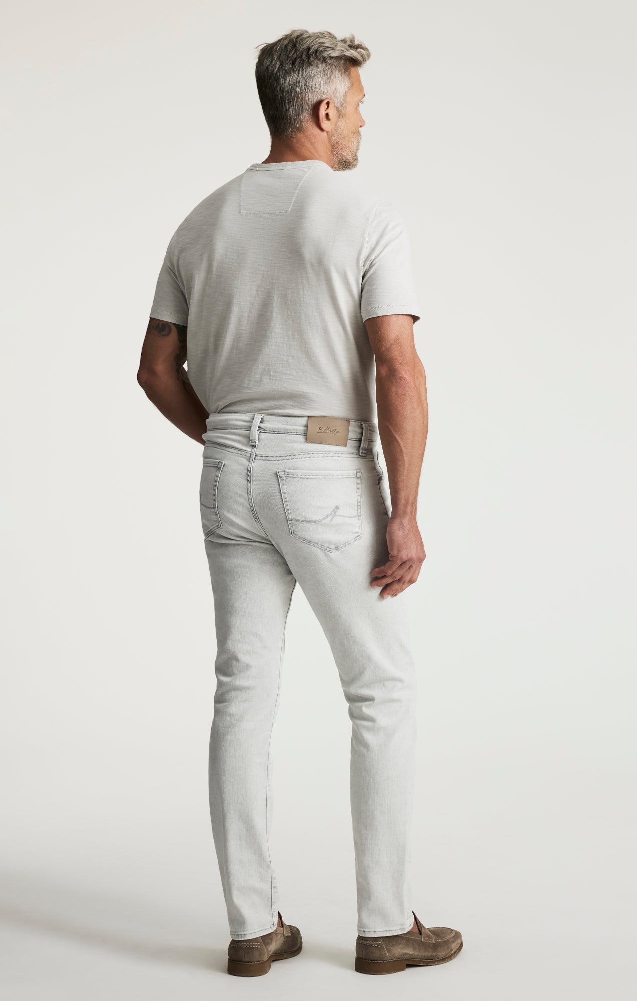 Courage Straight Leg Jeans In Ice Grey Organic Ultra