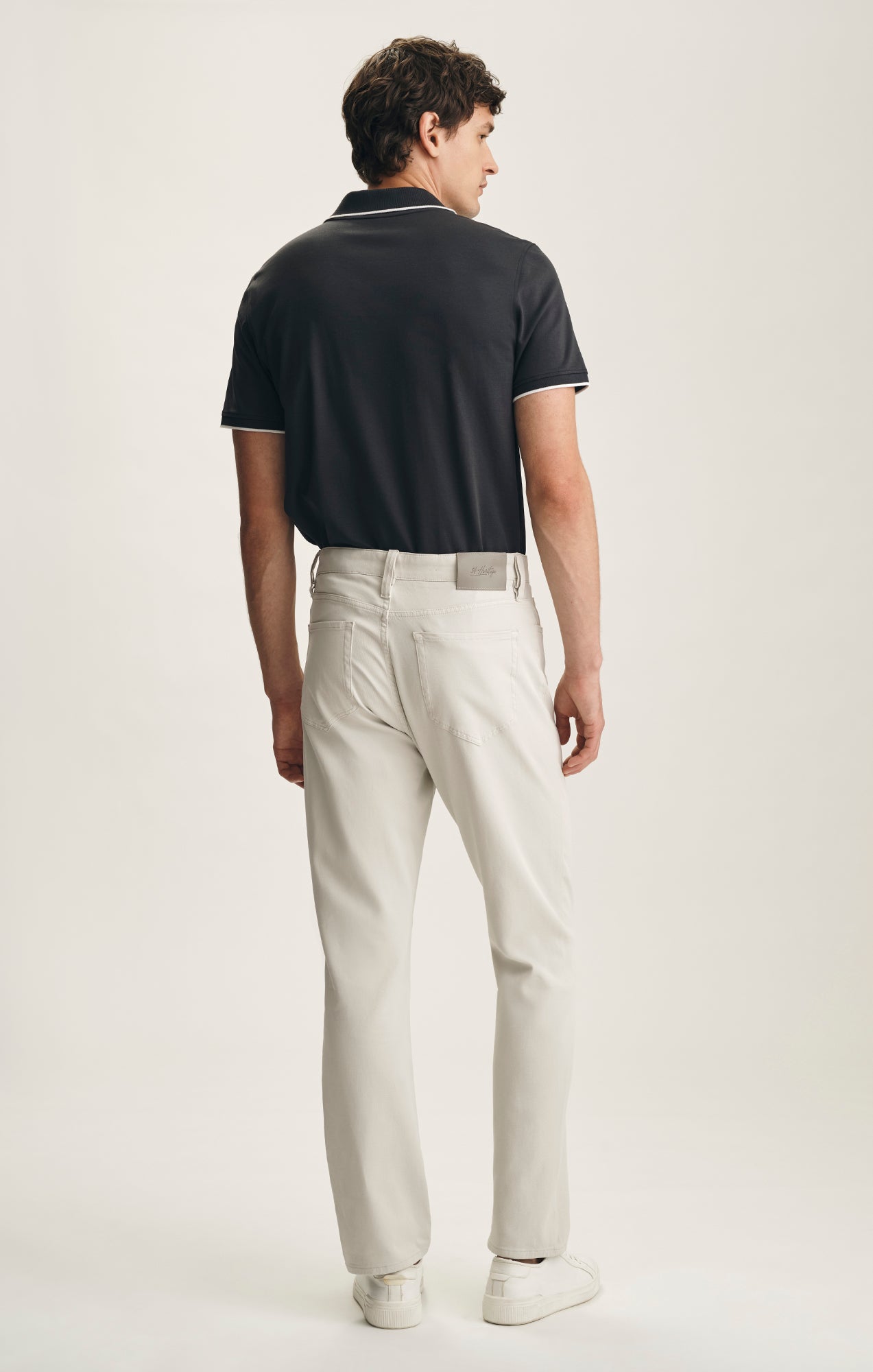 Charisma Relaxed Straight Pants In Bone Cloud Luxe