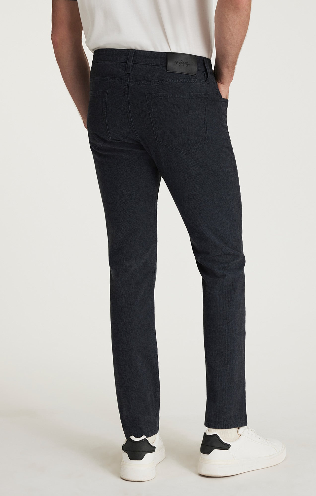 Courage Straight Leg Pants in Navy Herringbone