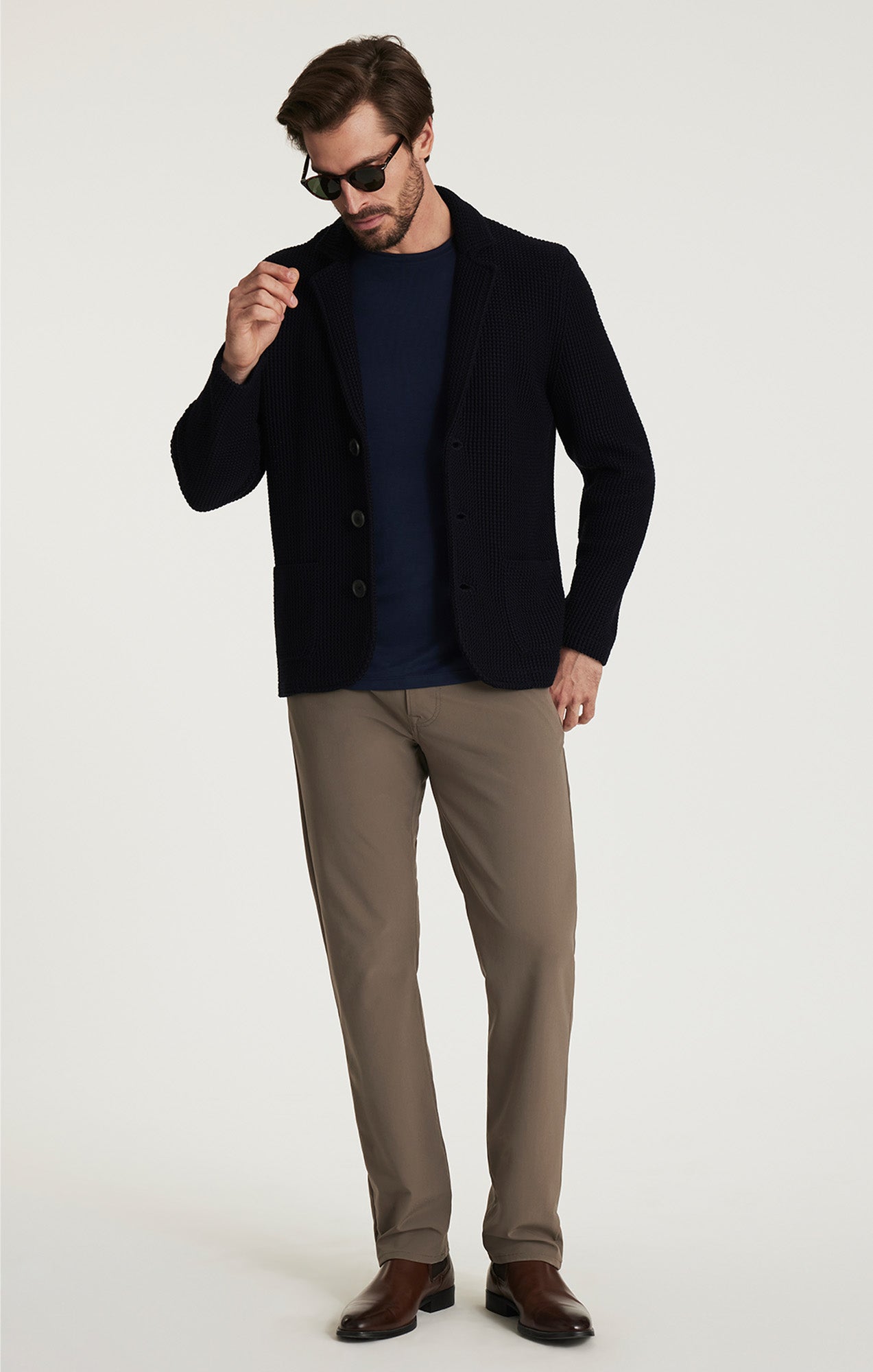 Courage Straight Commuter Pants in Taupe Luxe