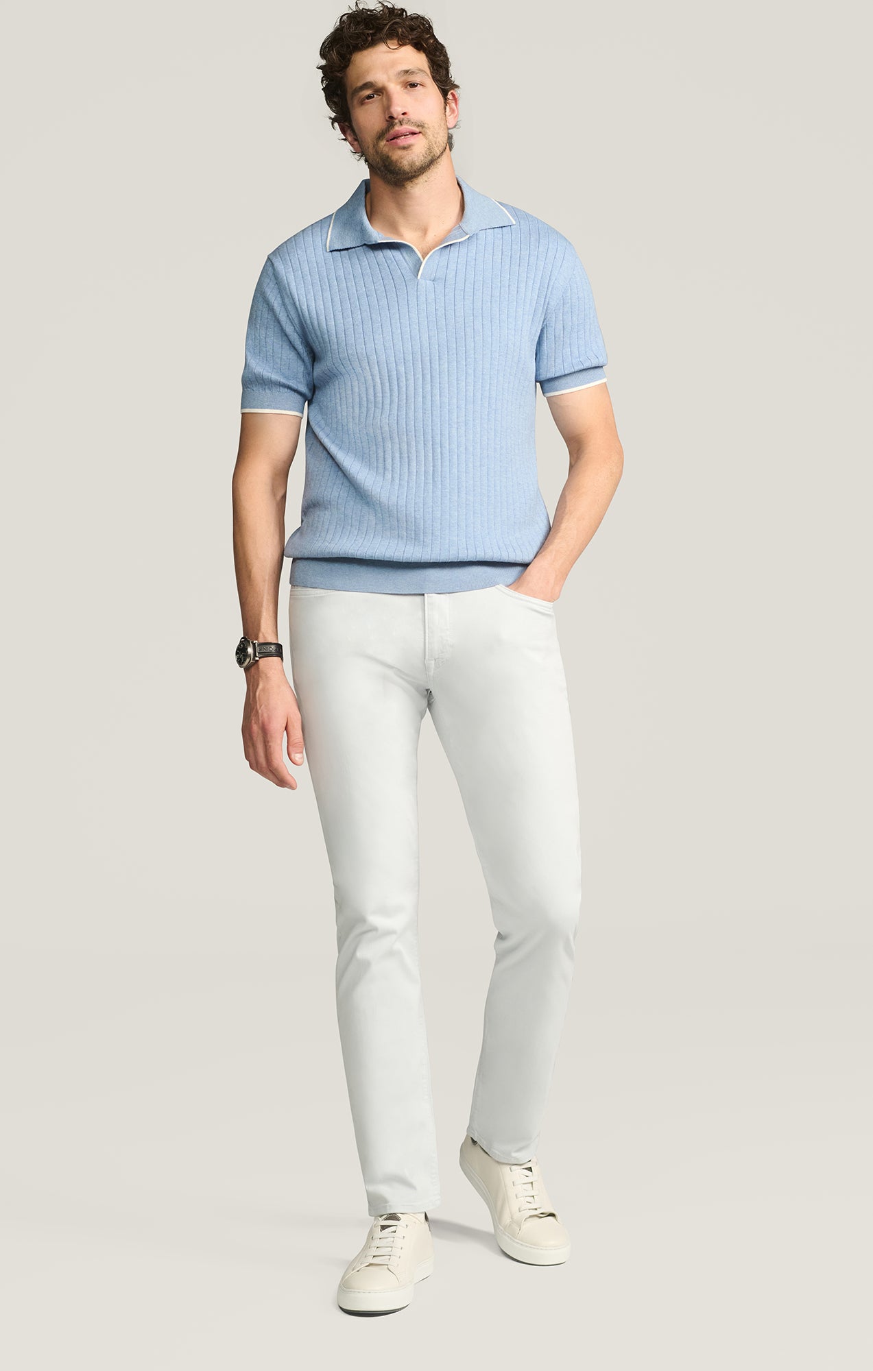 Courage Straight Leg Pants in Stone Twill