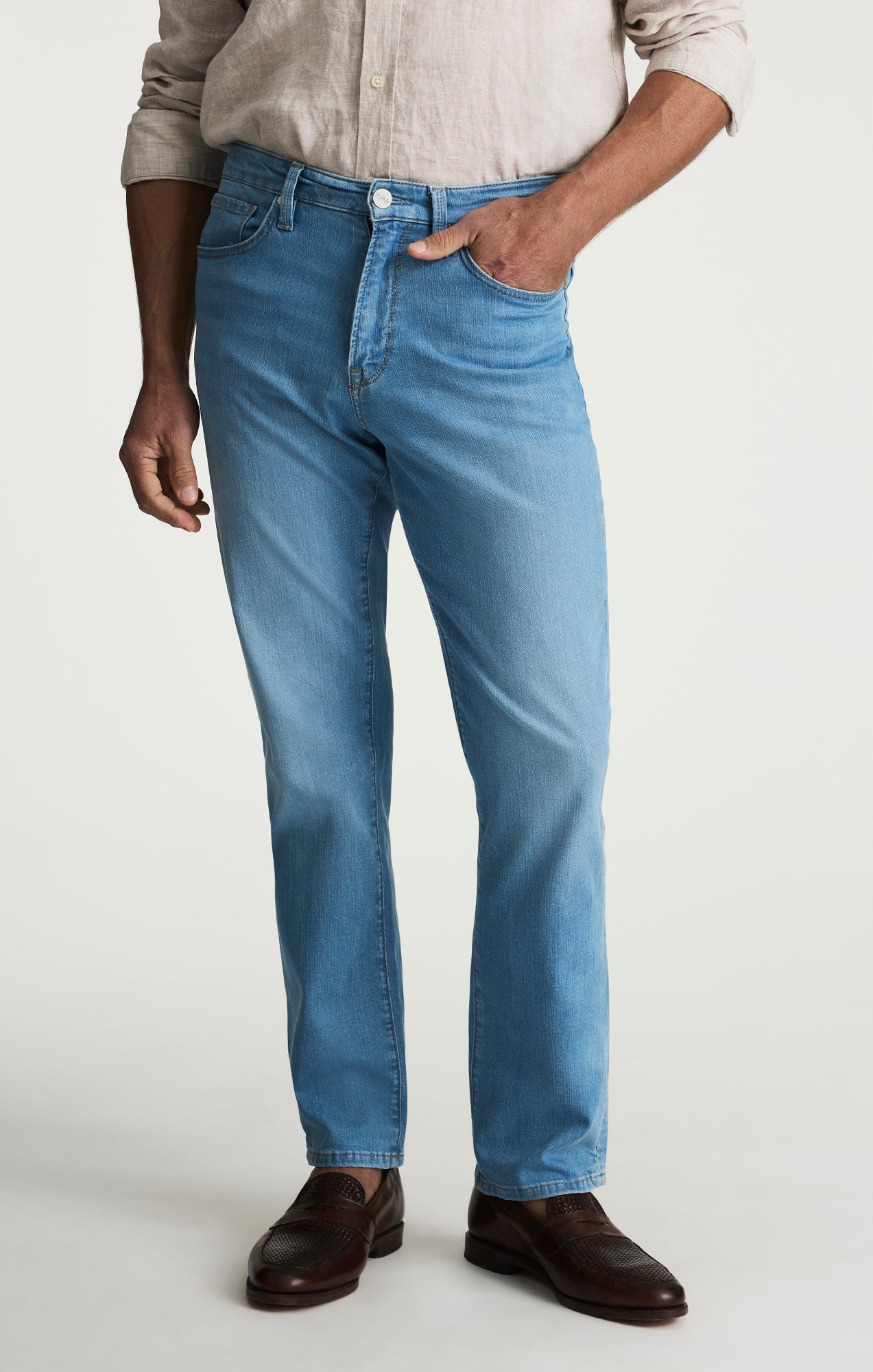 Charisma Relaxed Straight Jeans In Light Brushed Soft