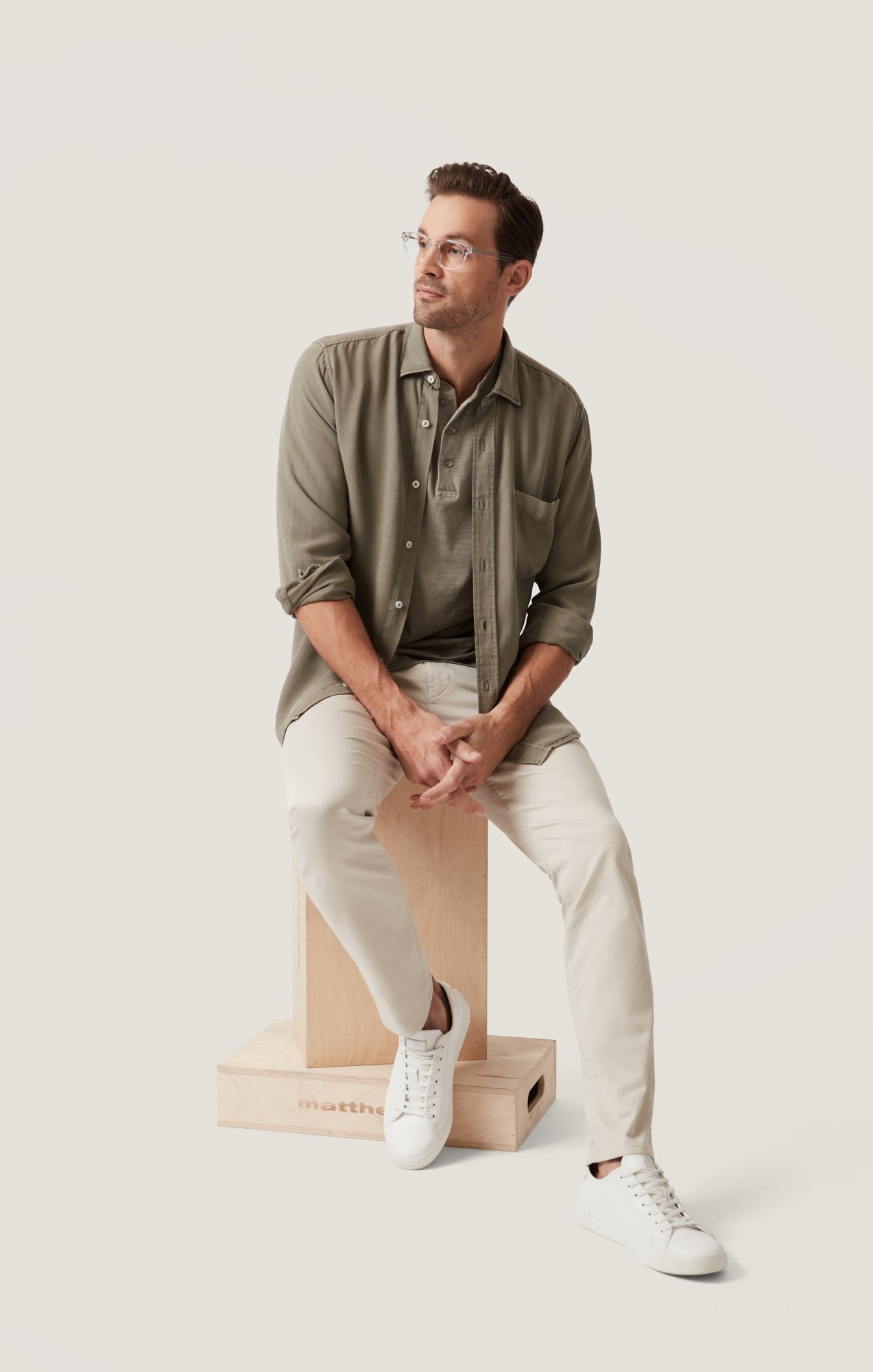 Verona Slim Leg Chino in Tan Coolmax