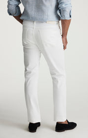 Courage Straight Leg Pants In White Twill