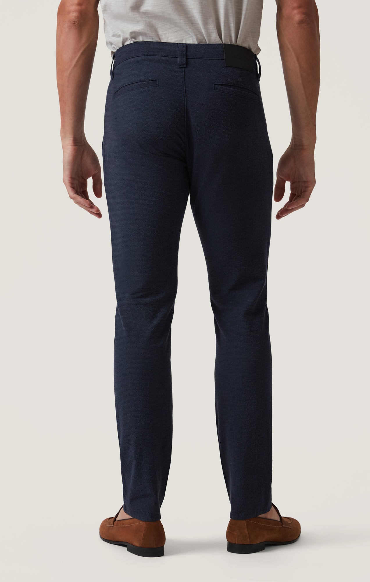34 Herigage Men's Verona Slim Chinos in Night Seersucker Kona – 34