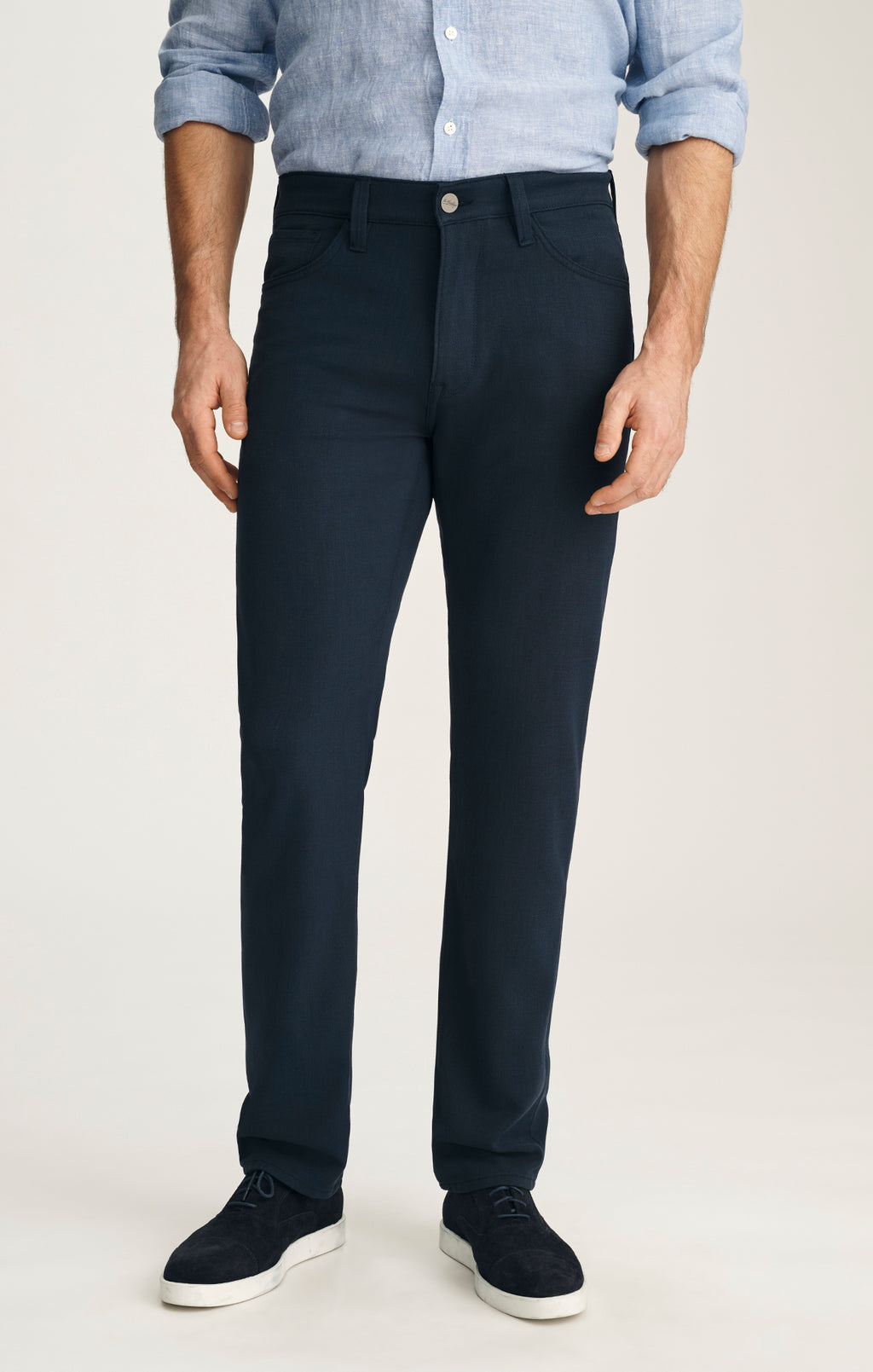 Courage Straight Leg Pants In Deep Ocean Cross Twill