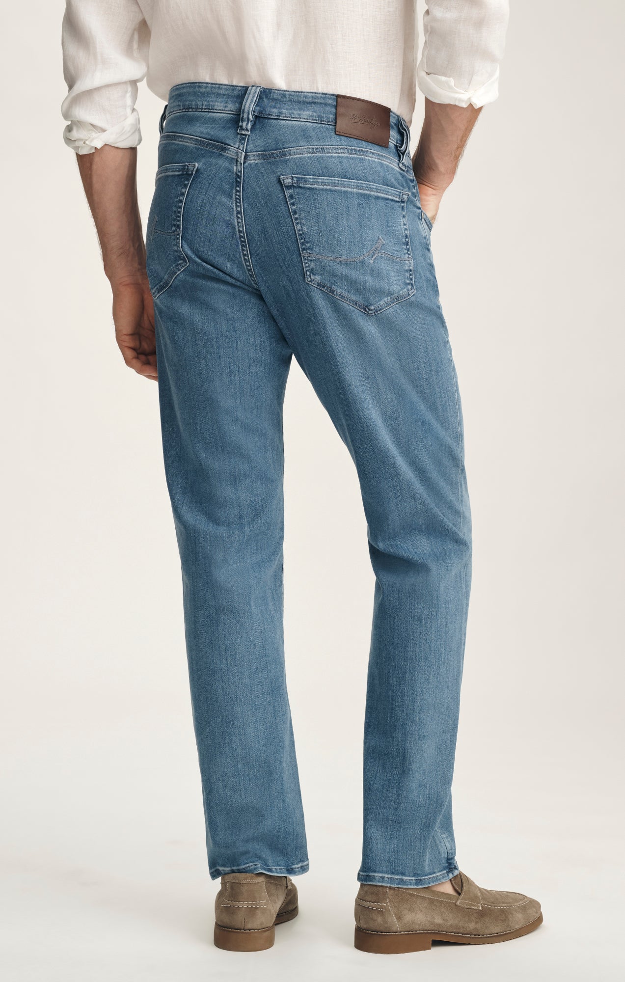Charisma Relaxed Straight Jeans In Light Brushed Urban – 34 Heritage
