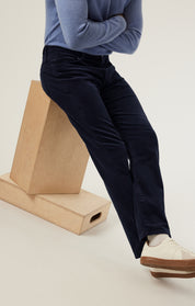 Charisma Relaxed Straight Pants in Navy Cord