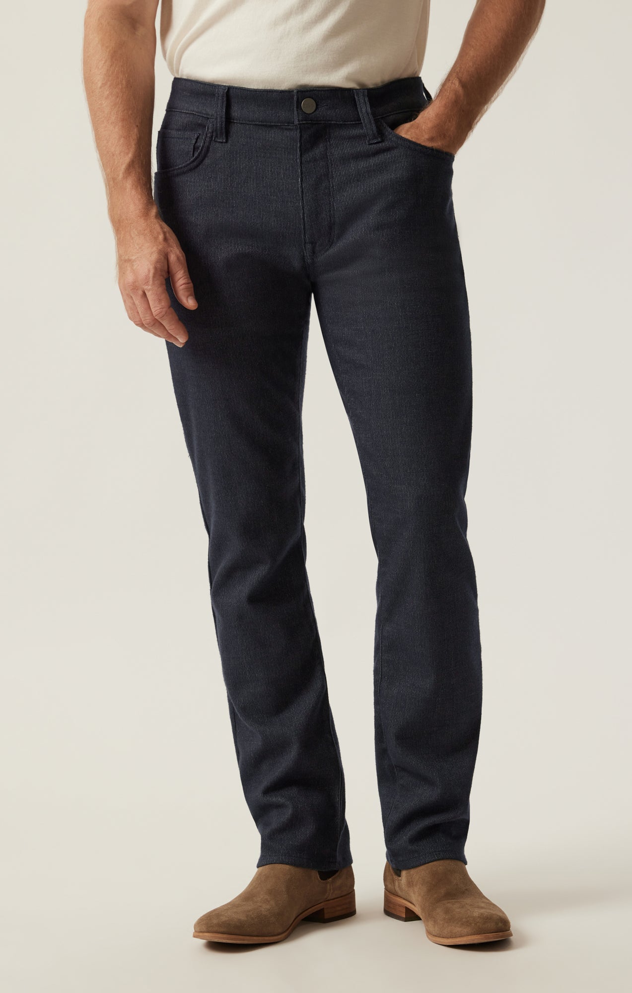 Courage Straight Leg Pants in Navy Fancy