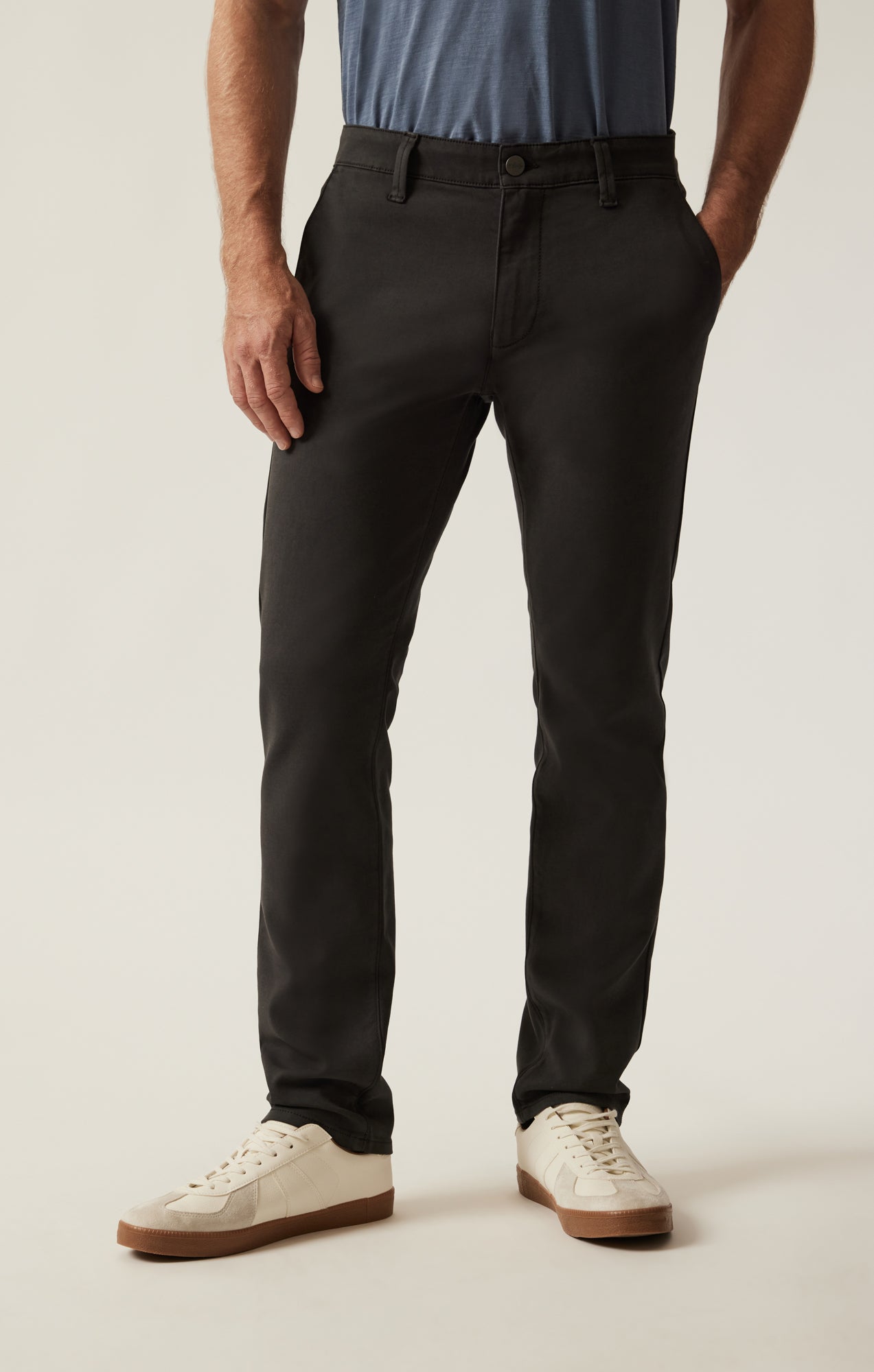 34 Heritage Men's Verona Straight Leg Chino Pants in Dark Grey High Flyer